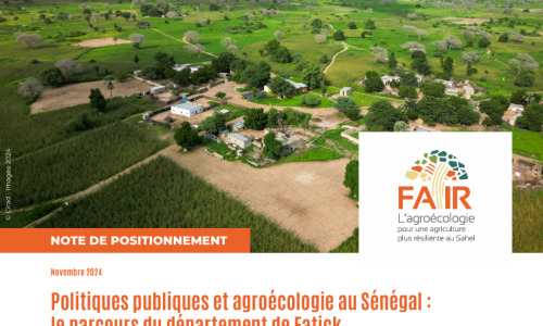 Note de positionnement « Politiques publiques et agroécologie au Sénégal : le parcours du département de Fatick »