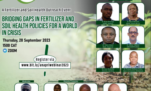 WEBINAIRE ANAPRI : Bridging gaps in fertilizer and soil health policies for a world in crisis